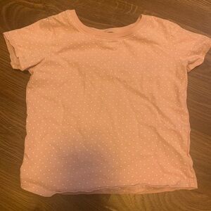 Dusty rose polka dot top